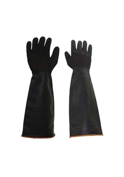 Asit Eldiven 45 Cm Tırtıklı Kırmızı