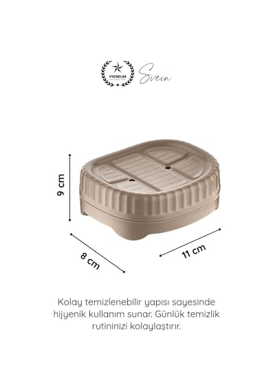 Banyoseti Setüstü Diş Fırçalık Sabunluk Plastik Bej Banyo Düzenleyici Organizer Diş Macunluk Aksesu Çok Renkli