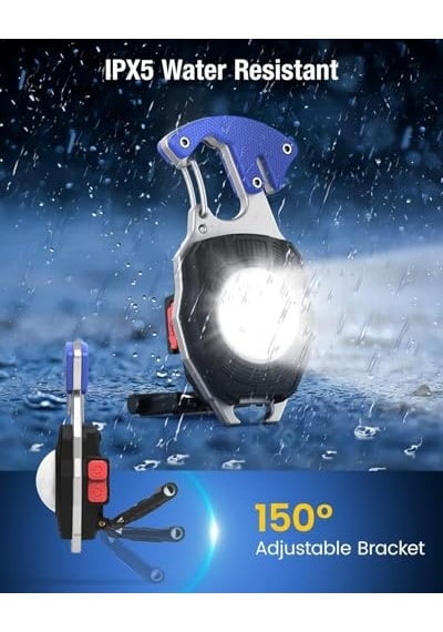 Çok Fonksiyonlu Mini El Feneri Cob Anahtarlık Tipi, 6 Modlu 800 Lümen Işık, Usb Type-c Şarjlı, Kamp Ateş Ba