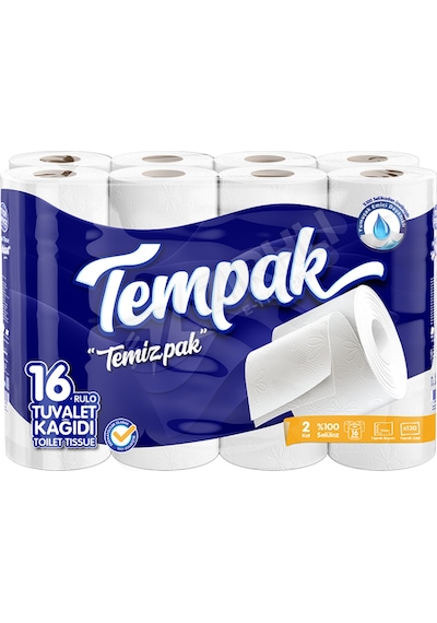 3 Adet Tempak Çift Kat Tuvalet Kağıdı 16'lı