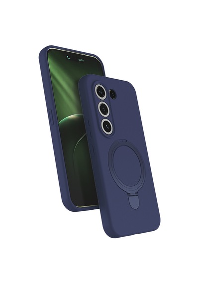 Teleplus Tecno Camon 50 4g Kılıf Samara Yüzüklü Manyetik Araç Tutucu Kılıf Lacivert