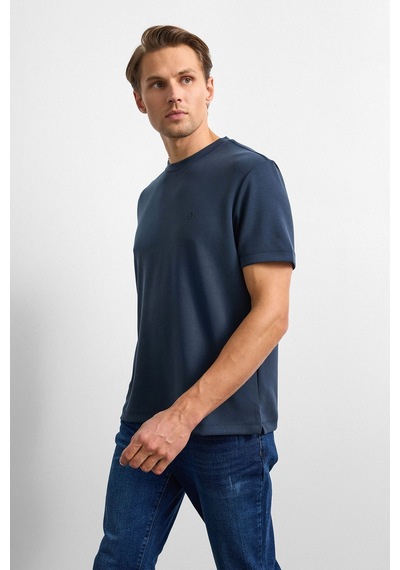 Backandbond Lacivert Regular Fit Basıc Tişört