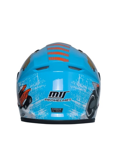 Motosiklet Ve Bisiklet Mini Çocuk Kaskı Full Face Ce Sertifikalı Child Motor Kask Blue Mavi