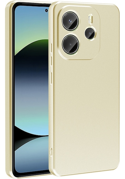 Xiaomi Redmi Note 14 4g Kılıf Zore Premier Silikon Kapak Gold