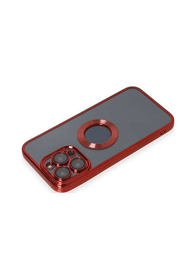 Apple iPhone Uyumlu  Uyumlu 14 Pro Kılıf Slot Silikon - Kırmızı