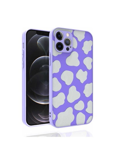 Apple Uyumlu iPhone 12 Pro Max Kılıf Desenli Kamera Korumalı Parlak Zore Nora Kapak NO6