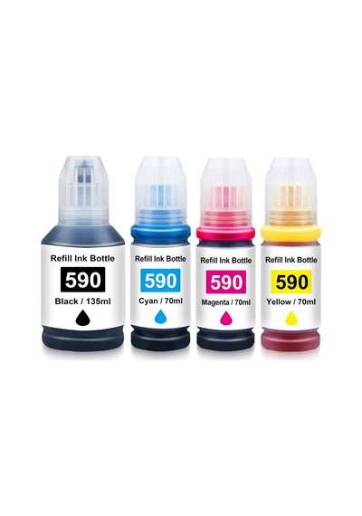 B-t Uyumlu Mürekkep Şişesi Yedek Ecotank Canon Gı-590 Gı 590 İçin Canon Pıxma G1400 G1500 G1510