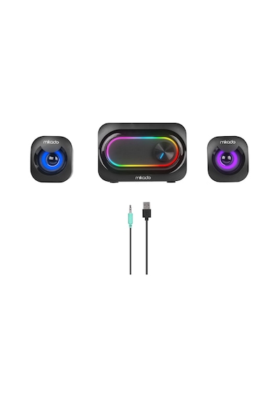 Mikado Md-511 5w+3w 2 Usb Rgb Ledli 2.1 Gaming Speaker Hoparlö