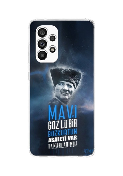Samsung Galaxy A23 Uyumlu Atatürk Temalı Asalet Ve Bozkurt Baskılı Silikon Kılıf