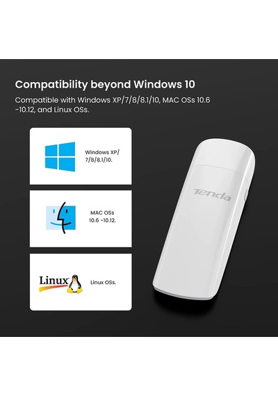 U12 U12 400-867 Mbps Dual-bant Kablosuz Ac 1300 Mbps Usb Adaptör, Beyaz