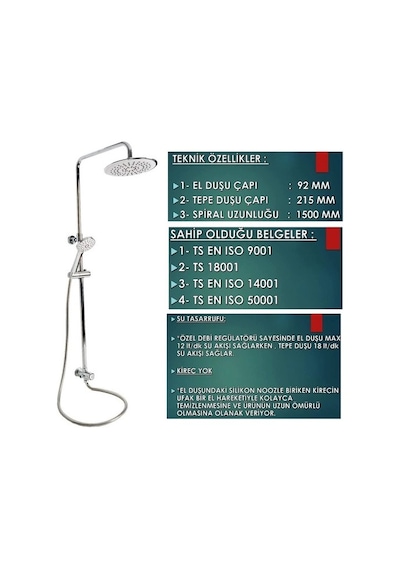 Punto Plus A45718 3C Duş Kolonu - Krom Punto Plus A45718 3C Duş Kolonu - Krom