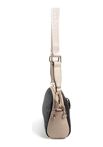 Silver Polo Sp1144 Kadın Çapraz Çanta Logolu Siyah-s.nut