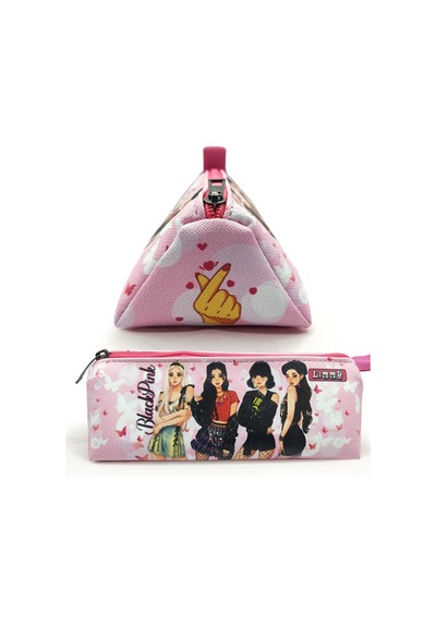 Blackpink Kalem Kutusu Black Pink Üçgen Kalemkutu Jumbo Vegan Deri Kalemlik
