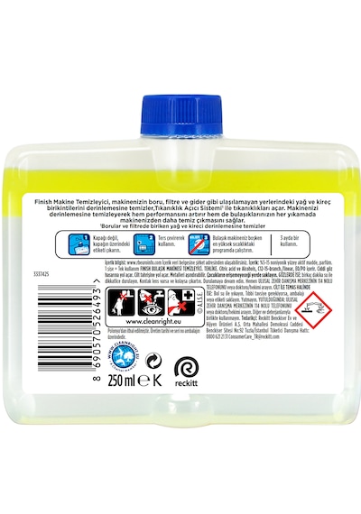 Finish Bulaşık Makinesi Temizleyici Sıvı Limon 250 ml
