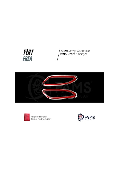 Fiat Egea Krom Sinyal Çerçevesi 2 Prç 2015 Üzeri Paslanmaz Çelik