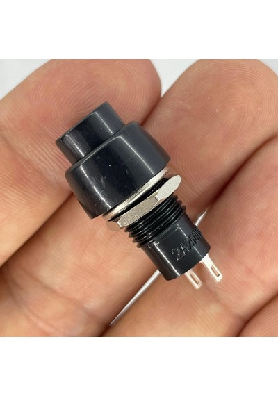 Ic-190 Siyah Buton Yuvarlak Plastik Kalıcılı 10mm