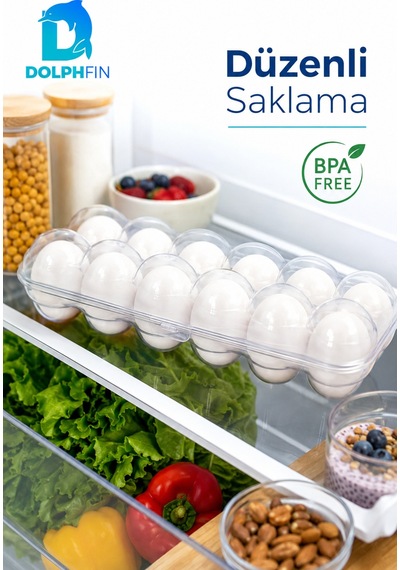 12 Li Yumurta Kabı 28x11x7 Cm Kapaklı Şeffaf Buzdolabı Yumurta Saklama Kutusu Bpa İçermez