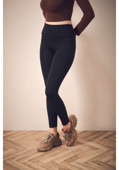 Fullamoda Yüksek Bel Tayt 25kgb7200216232-siyah SiYAH