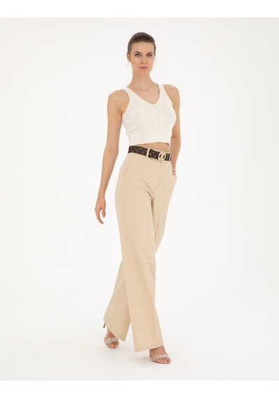 Pierre Cardin Kadın Bej Pantolon Kanvas-chino 50289786-vr011 Bej