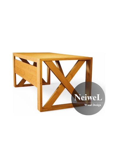 Neiwel Duina Doğal Ahşap Ofis Ve Çalışma Masası x 100 x 220 Açık Ceviz