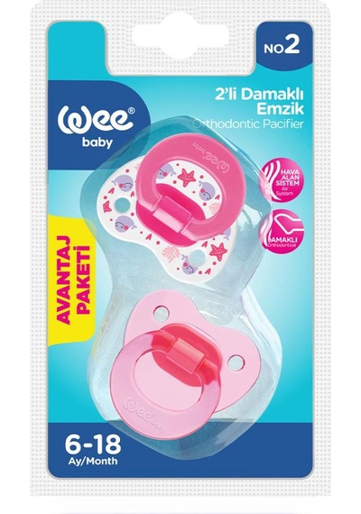 Wee Baby 2'li Damaklı Emzik No:2 - Kız Kutu ve Band Seti