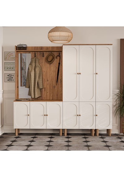 Set 5090-5094-5093 Roma Sol Aynalı 9 Kapaklı Membran 9 Askılı