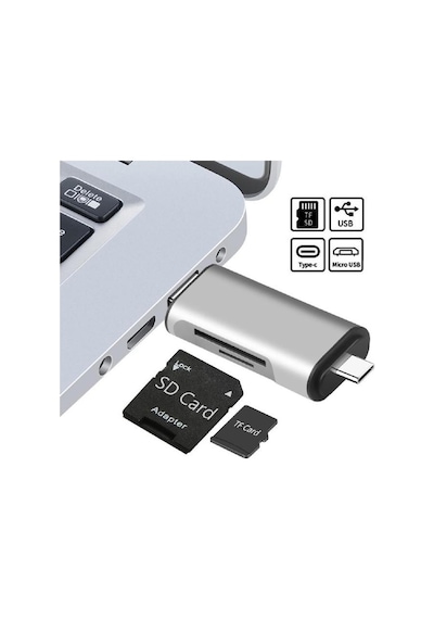 Type C Usb Kart Okuyucu Micro Sd Card Reader Çevirici Dönüştürücü Adaptör