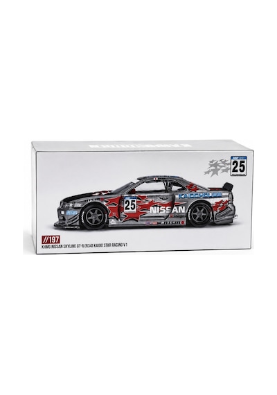 Model Araç X Kaidohouse 1/64 Nissan Skyline Gt-r R34 Kaido Star Racing V1