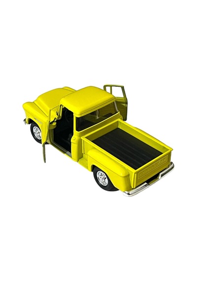 Sarı Chevrolet Stepside Pikap Oyuncak Lisanslı Diecast Metal Çek Bırak Araba