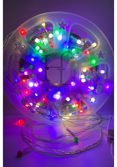 50 M Rgb İp Led Işık Ip20 İç Mekan Eklenebilir Fonksiyonlu Şeffaf Kablolu Dekoratif Led Işık Çok Renkli