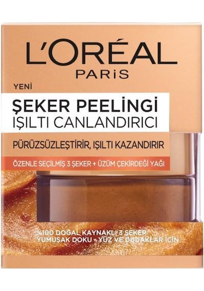 L'Oreal Paris Işıltı Canlandırıcı Şeker Peelingi 50 ML
