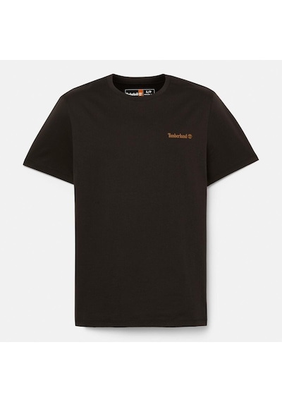 Timberland Small Linear Logo Print Tee Erkek Tişört Tb0a5qqt0011 Siyah