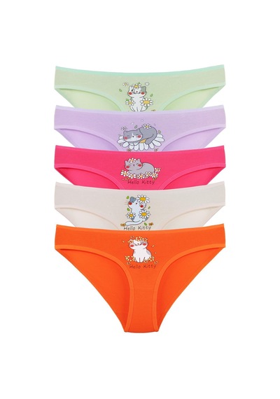 Sensu Kız Çocuk Pamuklu 5'li Külot Set - Kıds2600 Model-2 Model2