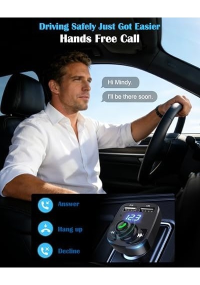 Lıhan X8 Bluetooth Araç Kiti Fm Transmitter & Çift Usb Şarj Cihazı Kablosuz Müzik