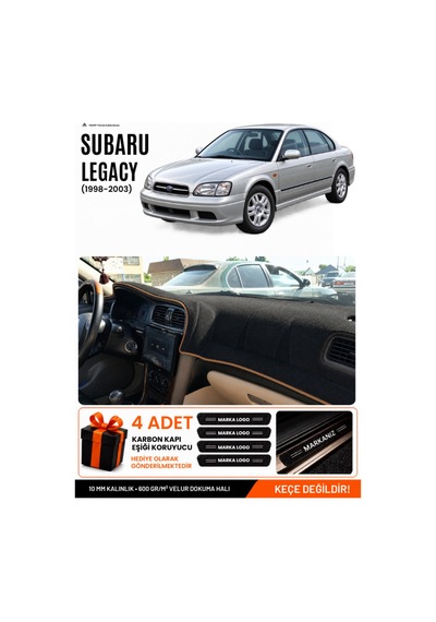 Subaru Legacy 1998-2003 Uyumlu Torpido Örtüsü, Torpido Kılıfı - Siyah Kahverengi