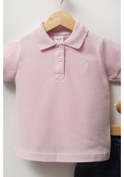 U.S. Polo Assn. Kız Bebek Toz Pembe Polo Yaka Tişört Jean Pantolon Takım 2'li 50322910-VR050 U.S. Polo Assn. Kız Bebek Toz Pembe Polo Yaka Tişört Jean Pantolon Takım 2'li 50322910-VR050