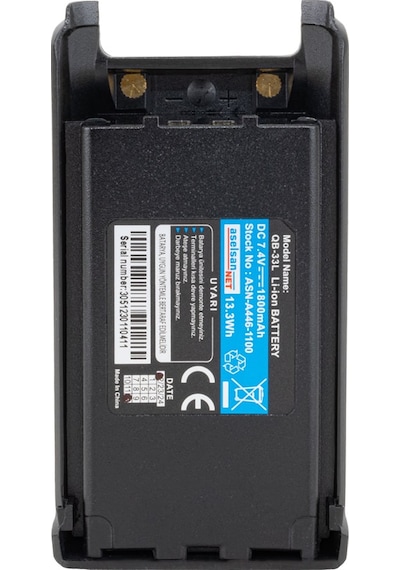 Aselsan Asn446-1100 Qb-33l Dc 7.4v 1800mah Li-ion Batarya