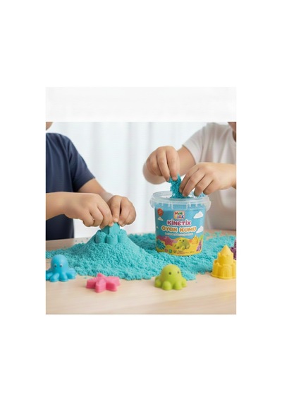 Doğal Kinetik Oyun Kumu 1kg Mavi Mavi