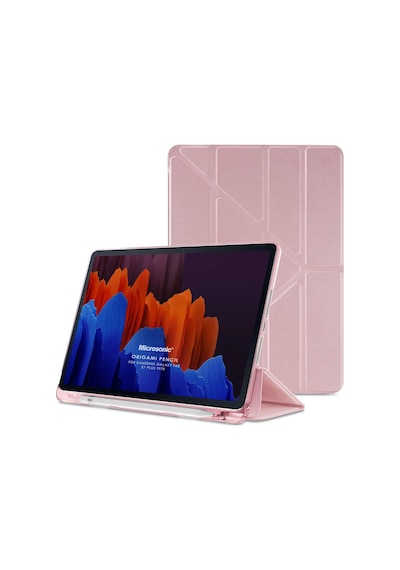 Samsung Galaxy Tab S10 Ultra X920 Kılıf Origami Pencil Rose Gold Galaxy Tab S10 Ultra X920 İle Uyumlu Kılıf - Rose Gold