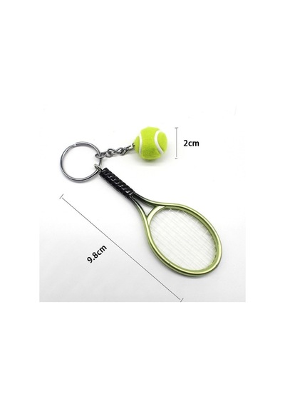 Gerçekçi Tenis Raketi Tasarımlı Şık Anahtarlık Kolye Çanta Süsü Tennis Keychain 5047