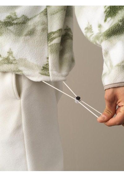 Xint Yeşil Oversize Dik Yaka Polar Sweatshirt 300273