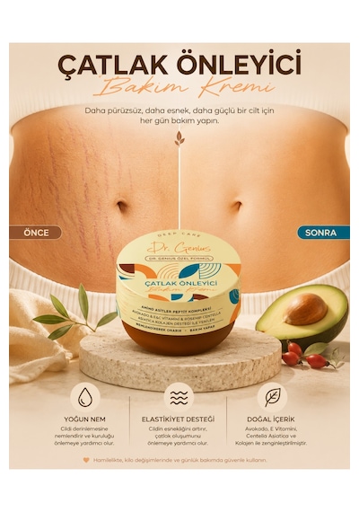 Deep Care Çatlak Önleyici & Onarıcı & Nemlendirici Bakım Kremi - 220ml