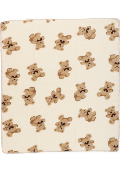 Bebitof Sevimli Ayıcıklar Desenli 90x100 Cm Peluş Bebek Battaniye Bbtf.ekr.95076 Ekru