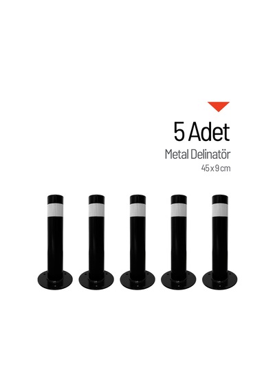 5'li Metal Delinatör, Metal Duba Seti 45 X 9 Cm-3637
