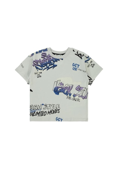 Civil Boys Street Style Emprime 10-13 Yaş Tişört Açık Gri