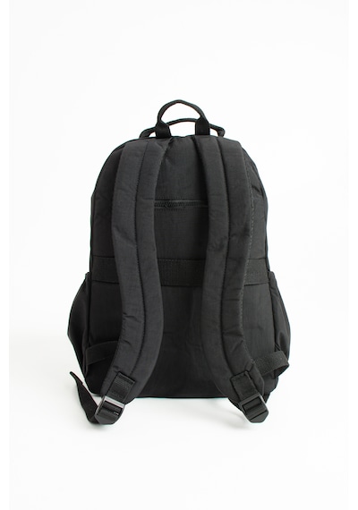 Özer -3013 Sanmorris Unisex Suya Dayanıklı Krinkıl Kumaş Çok Gözlü Orta Boy Laptop Okul Ve Sırt Çantası Siyah