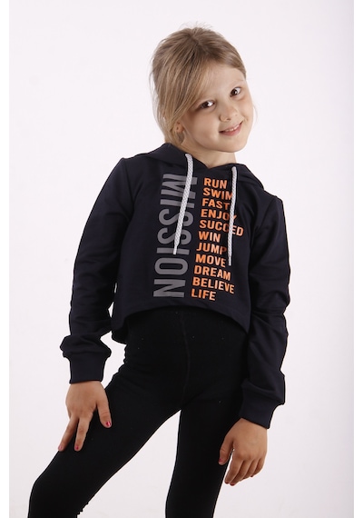 Toontoy Kız Çocuk Yazı Baskılı Sweatshirt Sarı