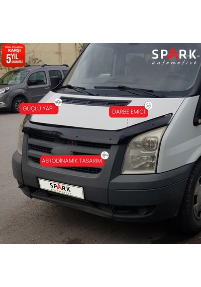 Ford Transit 2006-2013 Yıl Aralığı Uyumlu Ön Kaput Rüzgarlığı 4mm