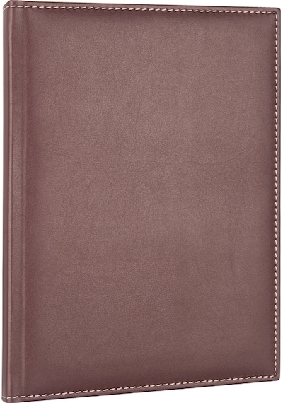 2K 2027 Yeni Yıl Deri Kapak Ajanda Defter Tarihli Çizgili 17x24 CM - Bordo