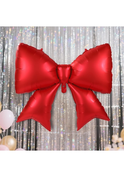 Saten Fiyonk Folyo Balon Kırmızı 98x75 Cm Kırmızı